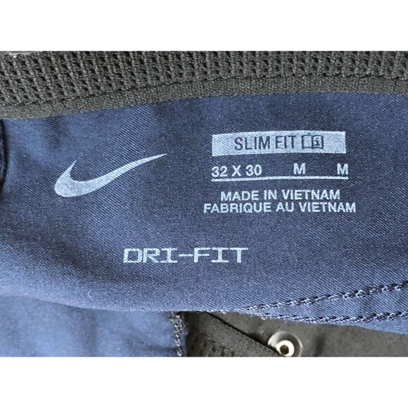 Nike Dri-Fit Golf Pant Men 32x30 Blue Logo Graphic Slim Fit Skinny Leg Polyester - Picture 8 of 10